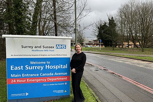Claire at East Surrey Hospital